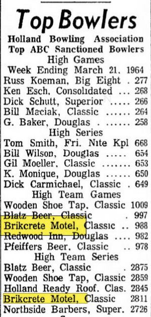 Brikcrete Motel - March 1964